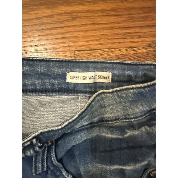 William Rast Women’s Jeans Blue 30 Super High Skinny Waist Junior Gray Lining - Picture 8 of 16